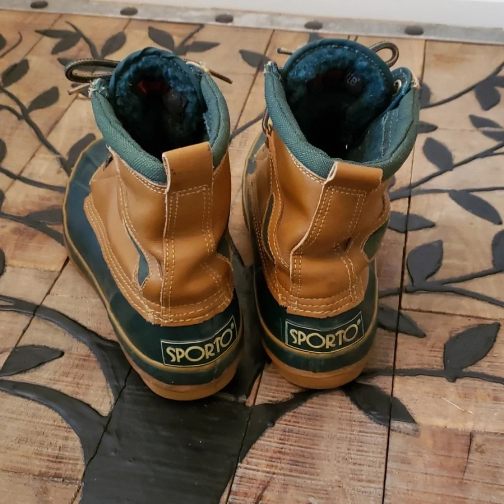 Vintage Duck Style Sporto Thermolite Steel Shank Boots Size 10